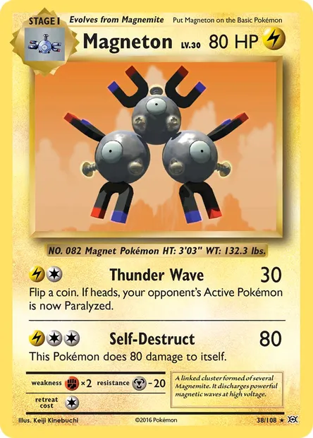 Magneton, Pokémon card EVO 38 — Evolutions set