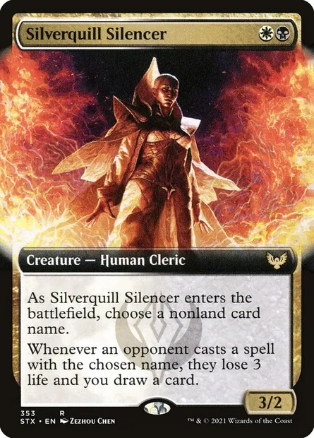 Silverquill Silencer, Magic card STX 353 — Strixhaven: School of Mages set