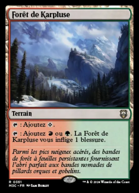 Forêt de Karpluse, carte Magic M3C 351 — extension Modern Horizons 3 Commander