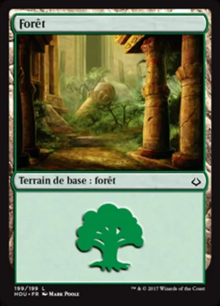Forêt, carte Magic HOU 199 — extension L’âge de la destruction