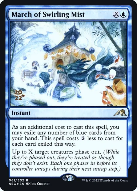 March of Swirling Mist, Magic card PNEO 61s — Kamigawa: Neon Dynasty Promos set