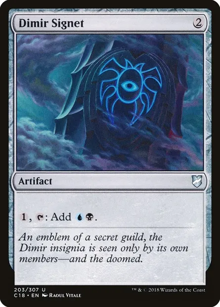Dimir Signet, Magic card C18 203 — Commander 2018 set