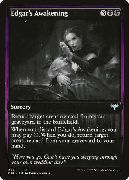 Éveil d'Edgar, carte Magic DBL 377 — extension Innistrad : Double Programme