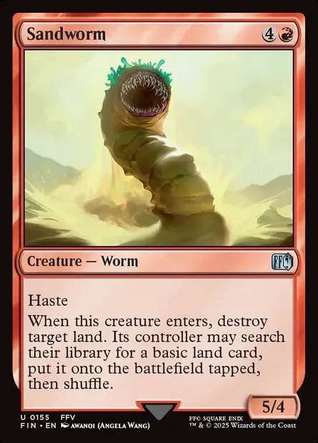 Sandworm, Magic card FIN 155 — Final Fantasy set