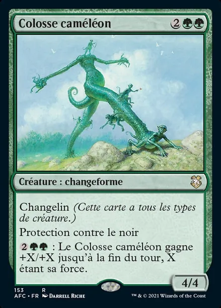 Colosse caméléon, carte Magic AFC 153 — extension Forgotten Realms Commander