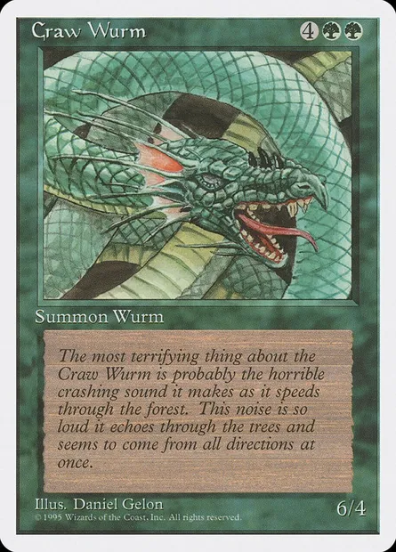Guivre vorace, carte Magic 4ED 238 — extension Quatrième Edition