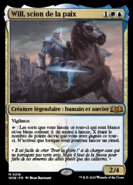 Will, scion de la paix, carte Magic WOE 218 — extension Wilds of Eldraine