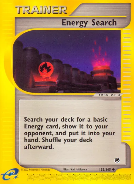 Energy Search, Pokémon card EX 153 — Expedition Base Set set