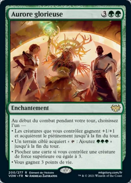 Aurore glorieuse, carte Magic VOW 200 — extension Innistrad : noce écarlate