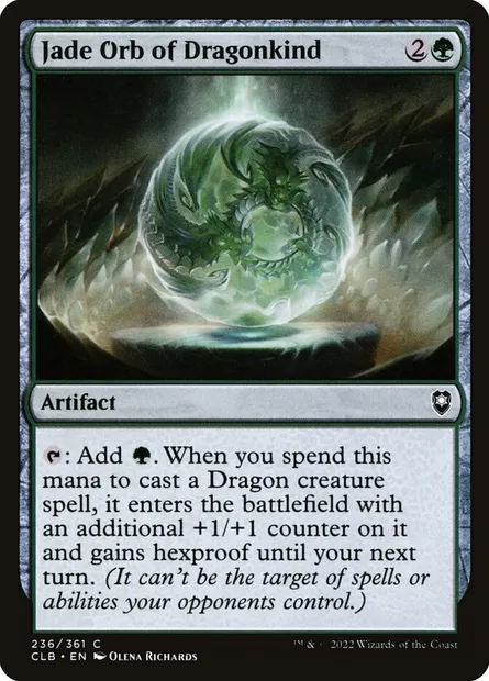 Jade Orb of Dragonkind, Magic card CLB 236 — Commander Legends: Battle for Baldur's Gate set