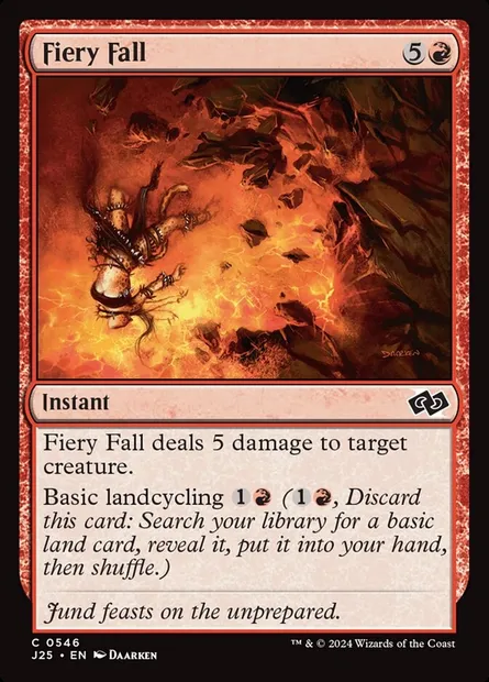 Fiery Fall, Magic card J25 546 — Foundations Jumpstart set