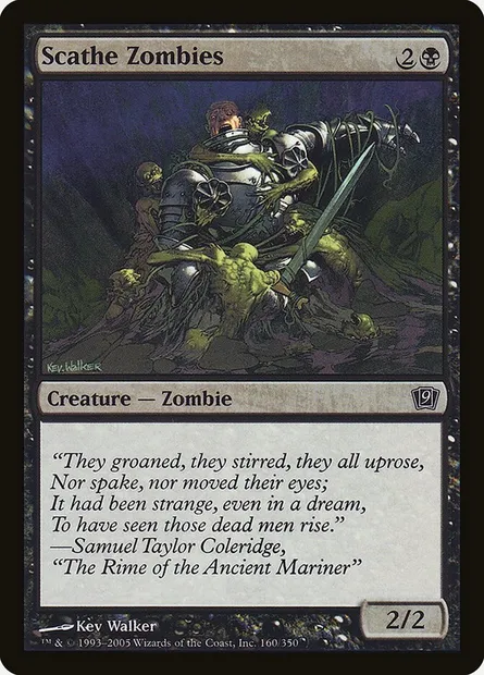 Zombies dévastateurs, carte Magic 9ED 160★ — extension Neuvième Edition