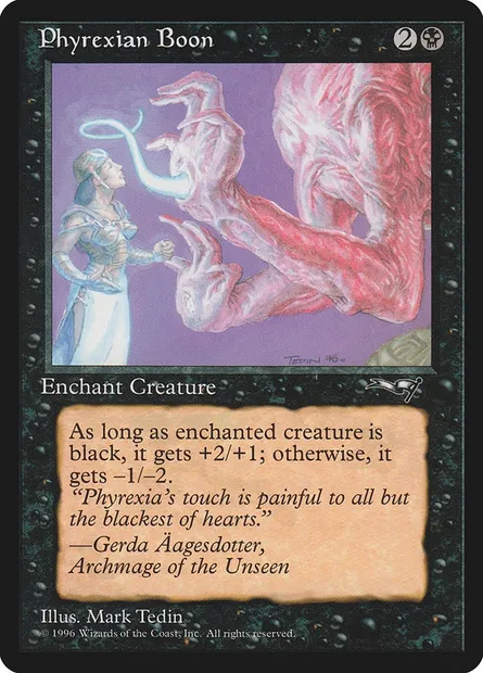 Phyrexian Boon, Magic card ALL 58a — Alliances set