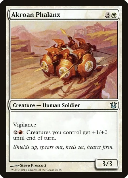 Akroan Phalanx, Magic card BNG 2 — Born of the Gods set