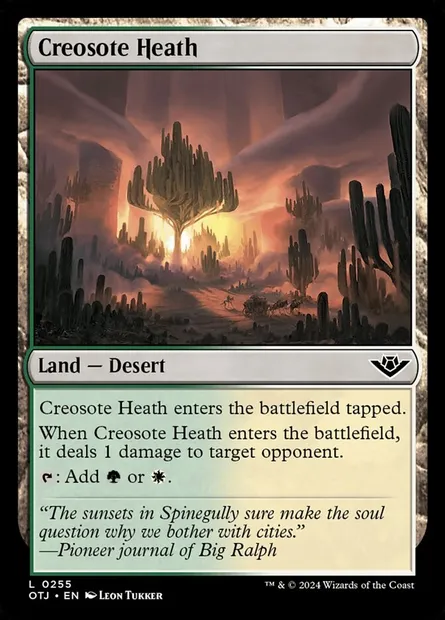 Creosote Heath, Magic card OTJ 255 — Outlaws of Thunder Junction set