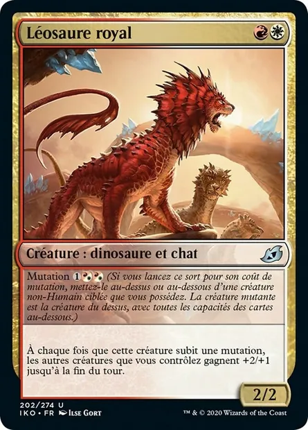Léosaure royal, carte Magic IKO 202 — extension Ikoria: Lair of Behemoths