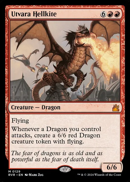 Utvara Hellkite, Magic card RVR 129 — Ravnica Remastered set