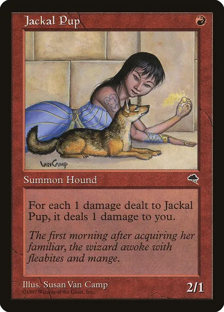 Jackal Pup, Magic card TMP 183 — Tempest set