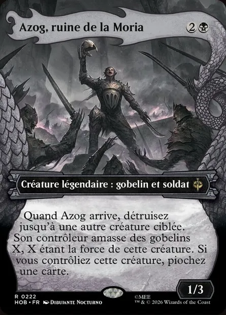 Azog, ruine de la Moria, carte Magic HOB 222 — extension The Hobbit