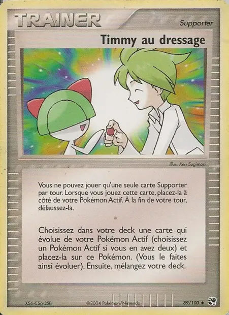 Timmy au dressage, carte Pokémon SS 89 — extension EX Tempête de sable