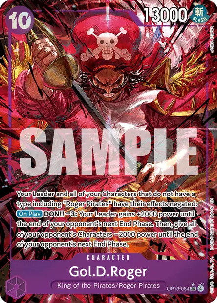 Gol.D.Roger, One Piece card OP13-064 — CARRYING ON HIS WILL set