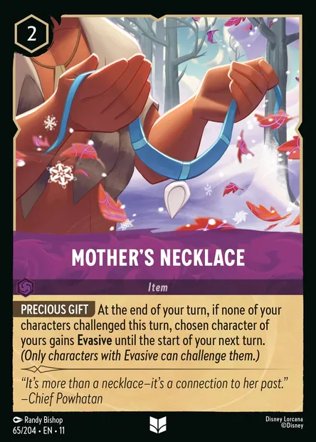 Mother's Necklace, Disney Lorcana card CH11-065 — Winterspell set