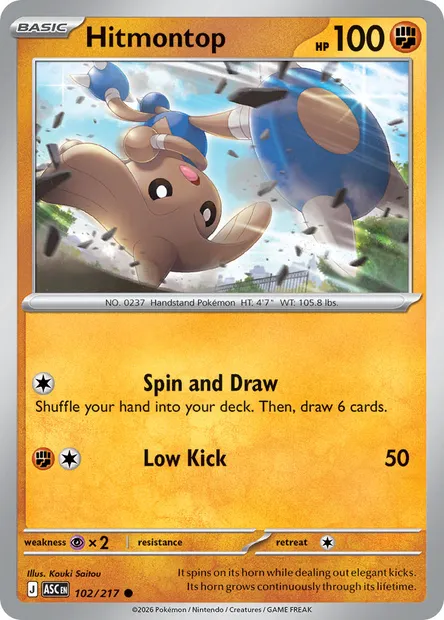 Hitmontop, Pokémon card ASC 102 — Ascended Heroes set