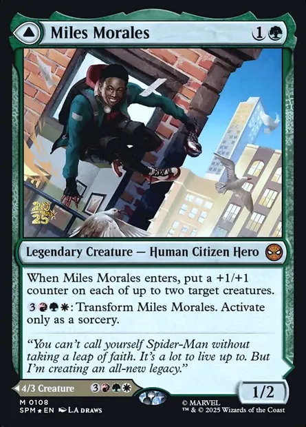 Miles Morales // Ultimate Spider-Man, Magic card PSPM 108s — Marvel's Spider-Man Promos set