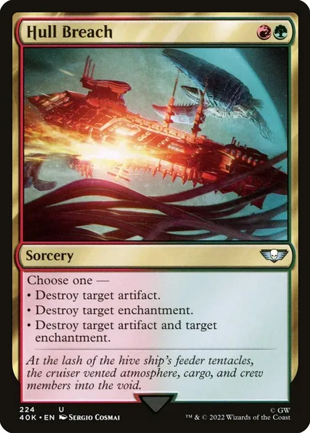 Hull Breach, Magic card 40K 224 — Warhammer 40,000 Commander set