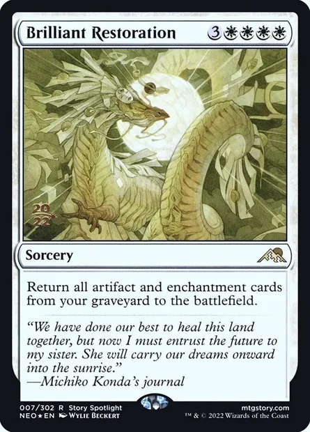 Brilliant Restoration, Magic card PNEO 7s — Kamigawa: Neon Dynasty Promos set
