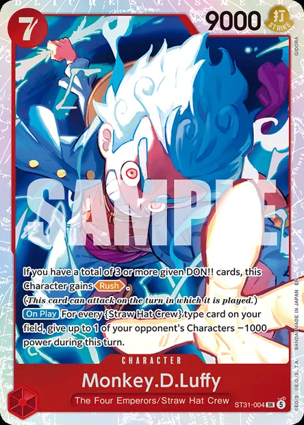 Monkey.D.Luffy, One Piece card ST31-004 — RED Monkey.D.Luffy set