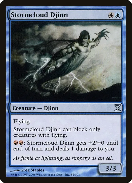 Stormcloud Djinn, Magic card TSP 82 — Time Spiral set