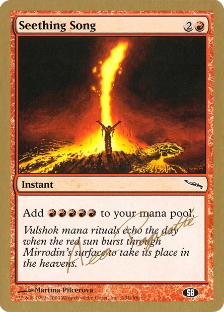 Seething Song, Magic card WC04 ap104sb — World Championship Decks 2004 set