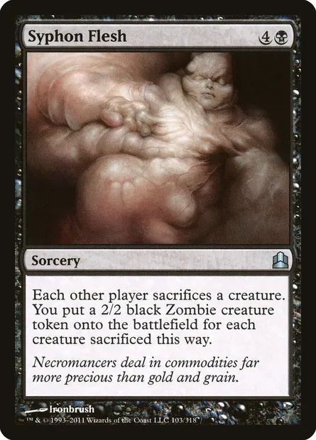 Syphon Flesh, Magic card CMD 103 — Commander 2011 set