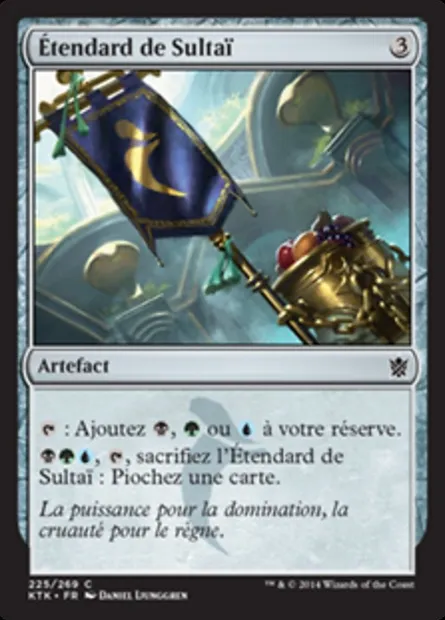 Étendard de Sultaï, carte Magic KTK 225 — extension Les Khans de Tarkir