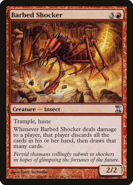 Barbed Shocker, Magic card TSP 144 — Time Spiral set