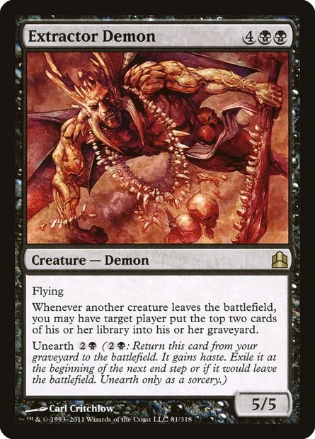 Extractor Demon, Magic card CMD 81 — Commander 2011 set