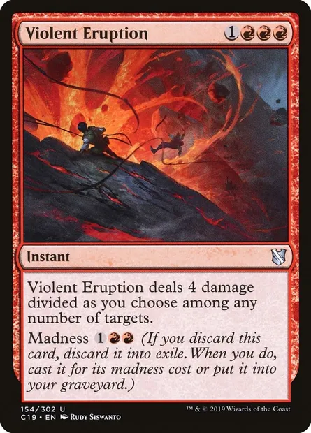 Violent Eruption, Magic card C19 154 — Commander 2019 set