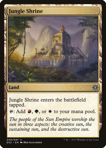 Jungle Shrine, Magic card E02 46 — Explorers of Ixalan set