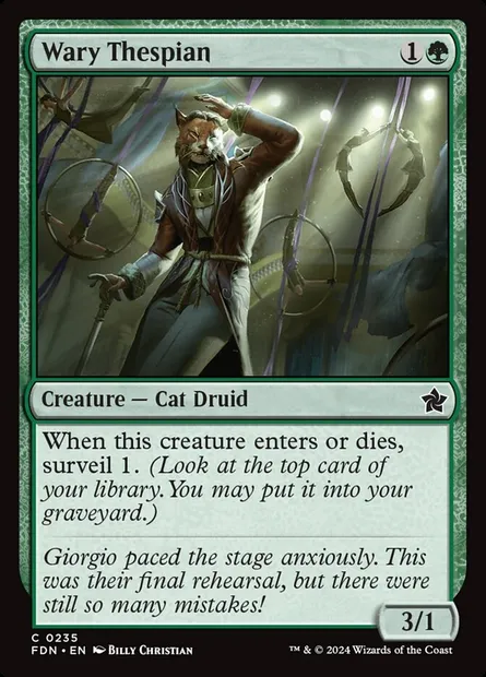 Wary Thespian, Magic card FDN 235 — Foundations set