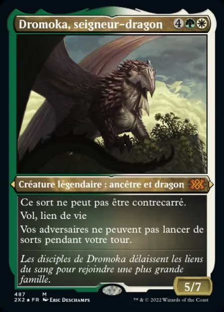 Dromoka, seigneur-dragon, carte Magic 2X2 487 — extension Double Masters 2022