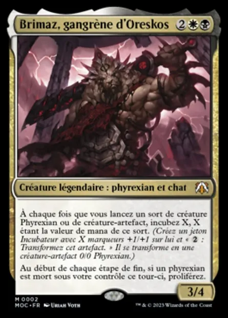 Brimaz, gangrène d'Oreskos, carte Magic MOC 2 — extension March of the Machine Commander