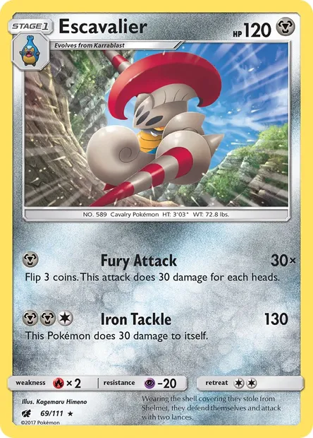 Escavalier, Pokémon card CIN 69 — Crimson Invasion set