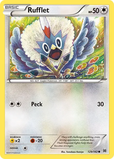 Rufflet, Pokémon card BKT 129 — BREAKthrough set