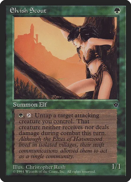 Elvish Scout, Magic card FEM 68c — Fallen Empires set