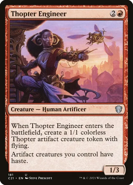 Thopter Engineer, Magic card C21 181 — Commander 2021 set