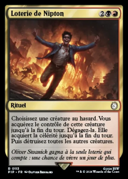 Loterie de Nipton, carte Magic PIP 113 — extension Fallout