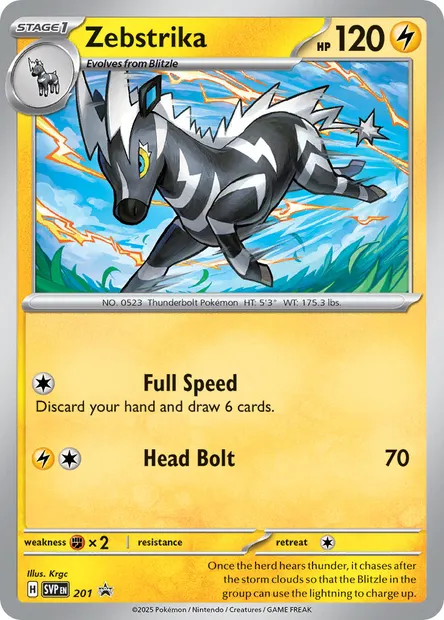 Zebstrika, Pokémon card PR-SV 201 — SVP Black Star Promos set