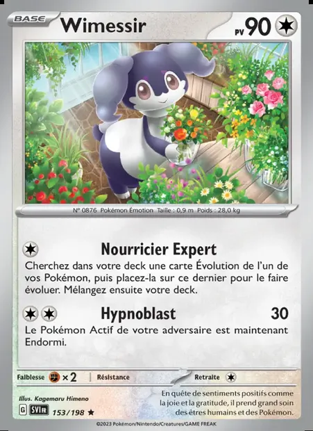 Wimessir, carte Pokémon SVI 153 — extension Écarlate et Violet