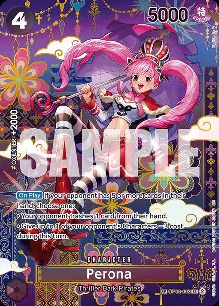 Perona, One Piece card OP06-093 — WINGS OF THE CAPTAIN set